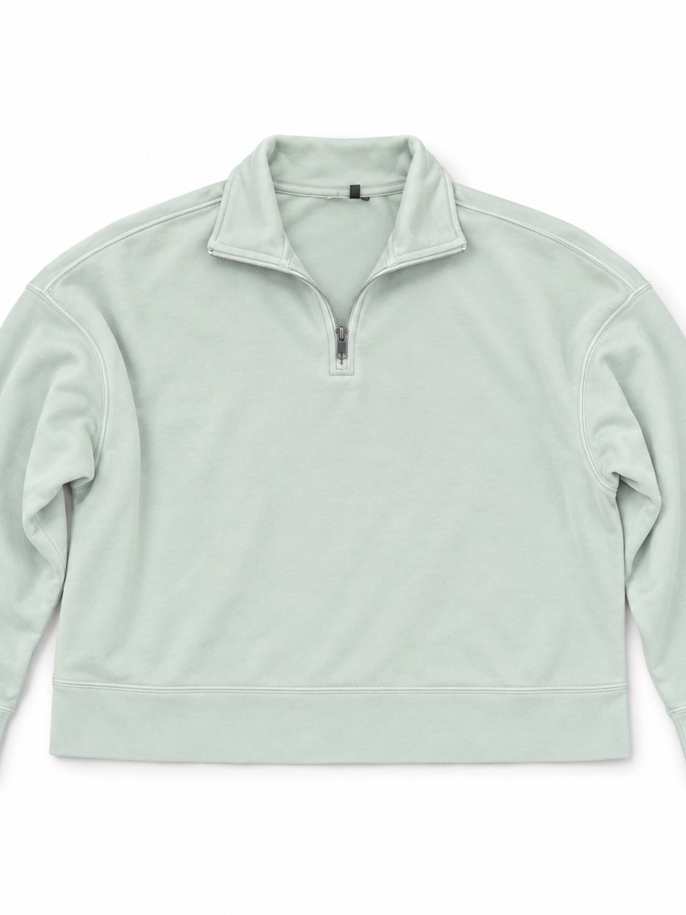 Women's Quarter-Zip Pullover Sweater - Sage Green